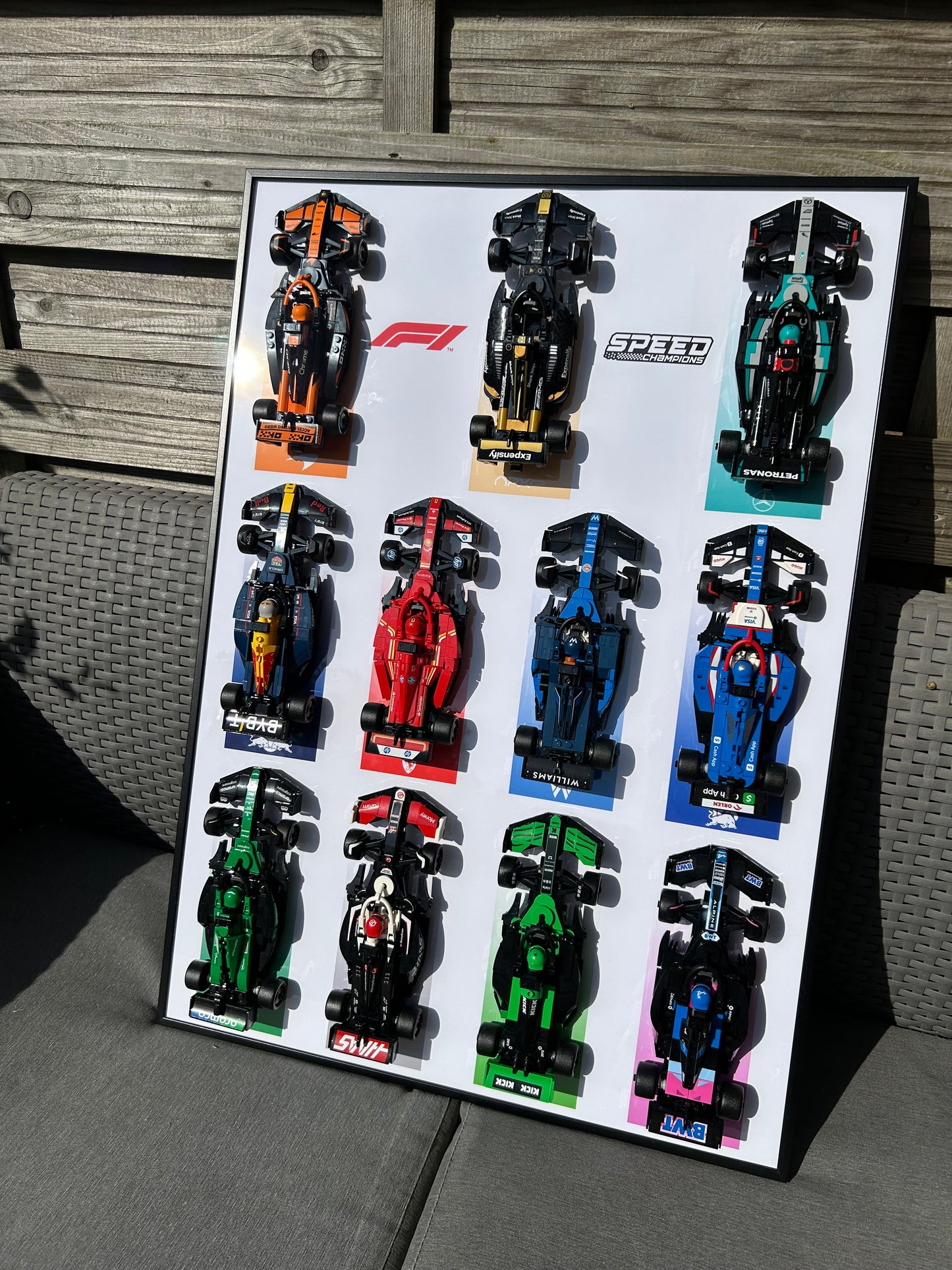 Cadre mural LEGO® Formula 1 Collection — Édition Collector 11 monoplaces + APXGP