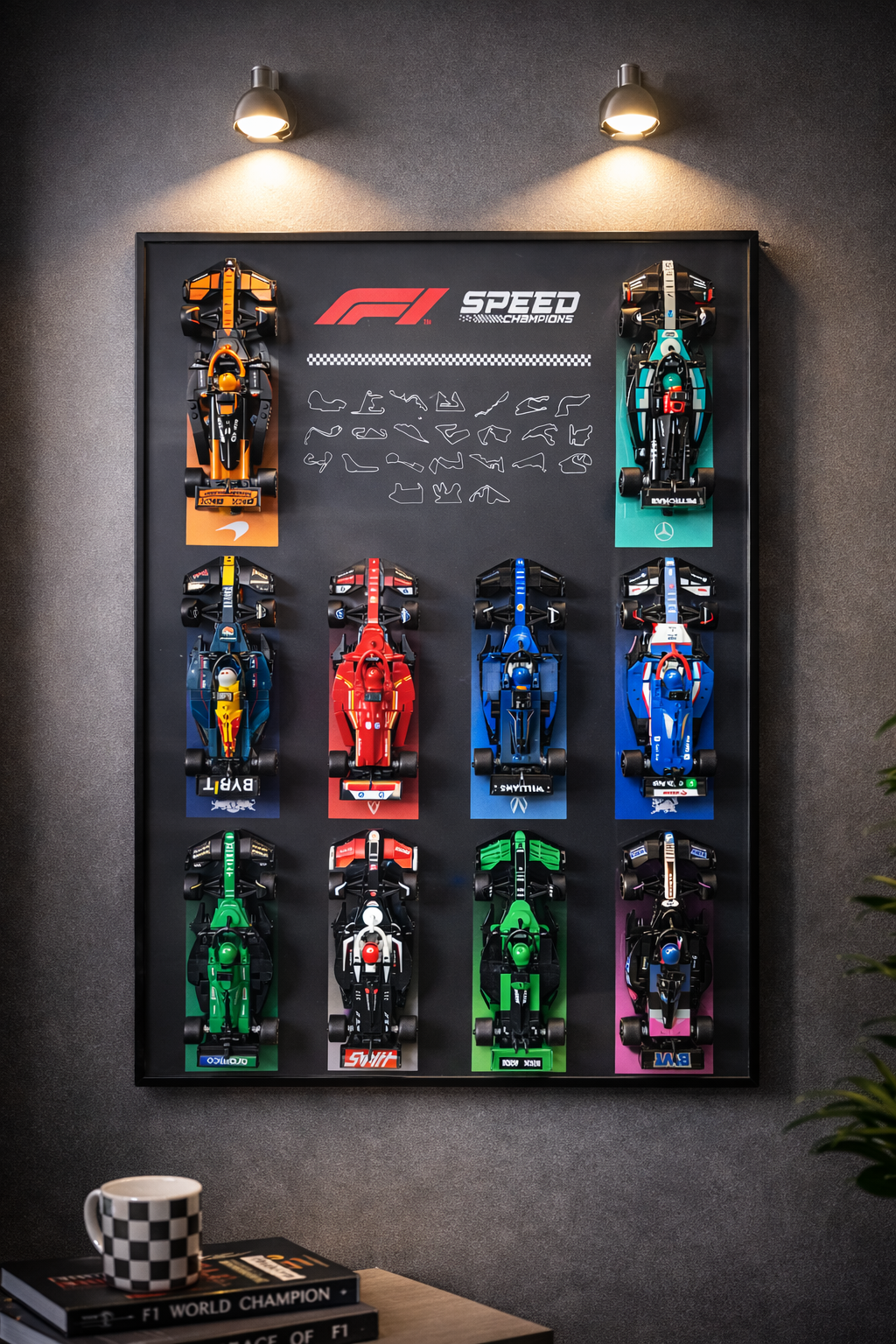 Cadre LEGO® Speed Champions 10 monoplaces Formule 1