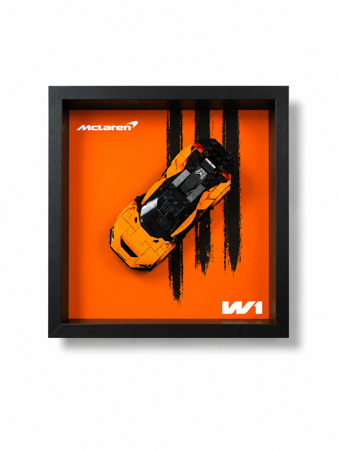 Cadre LEGO Speed Champions McLaren W1 77257 25x25 avec voiture exposée