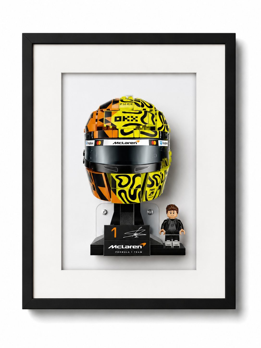 Cadre mural pour casque LEGO F1 Lando Norris McLaren 43023