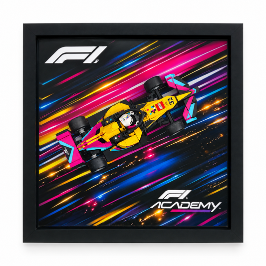 Cadre LEGO Speed Champions F1 ACADEMY 77258 25x25 avec monoplace exposée
