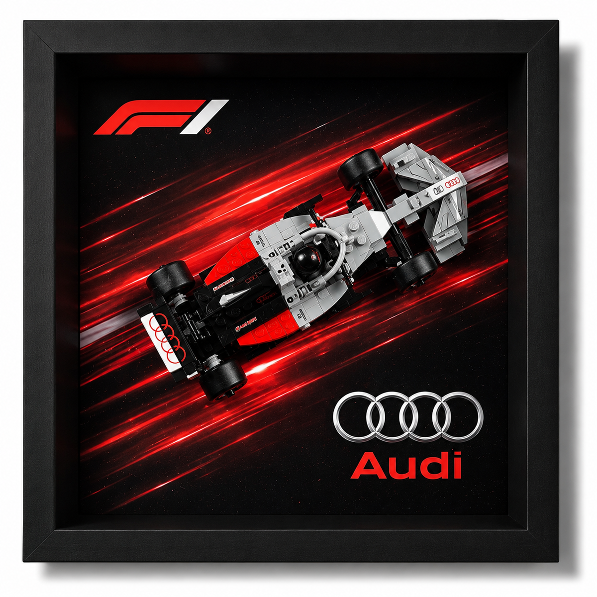 Cadre LEGO Audi Revolut F1 Team R26 77259 Speed Champions 25x25 avec monoplace exposée