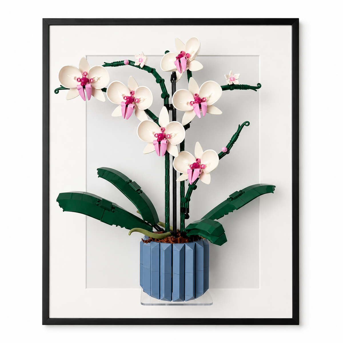 Cadre mural LEGO Orchidée 10311 40x50 avec modèle exposé