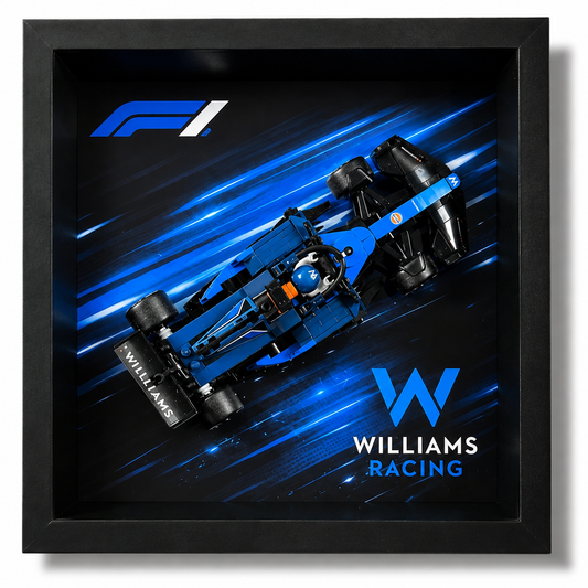 Cadre LEGO Speed Champions Williams FW46 F1 77249 25x25 avec monoplace exposée