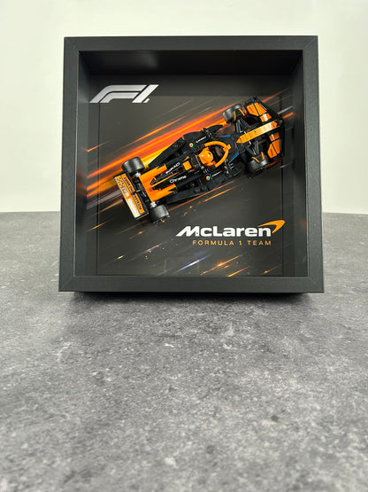 Cadre mural compatible LEGO® Speed Champions McLaren Formule 1 – Décoration automobile
