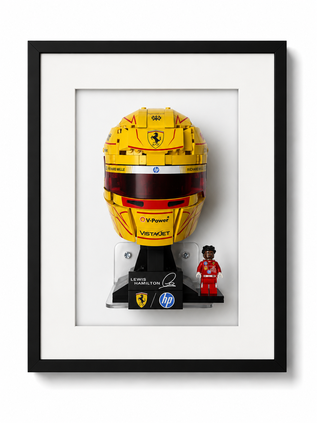 Cadre mural pour casque LEGO F1 Lewis Hamilton Ferrari 43022