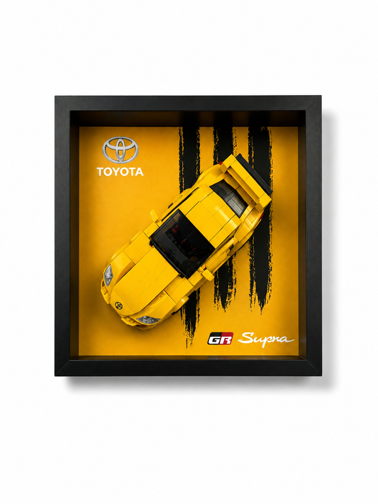 Cadre LEGO Toyota GR Supra 76901 Speed Champions 25x25 avec voiture exposée