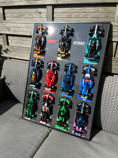 Cadre mural LEGO® Formula 1 Collection — Édition Collector 11 monoplaces + APXGP