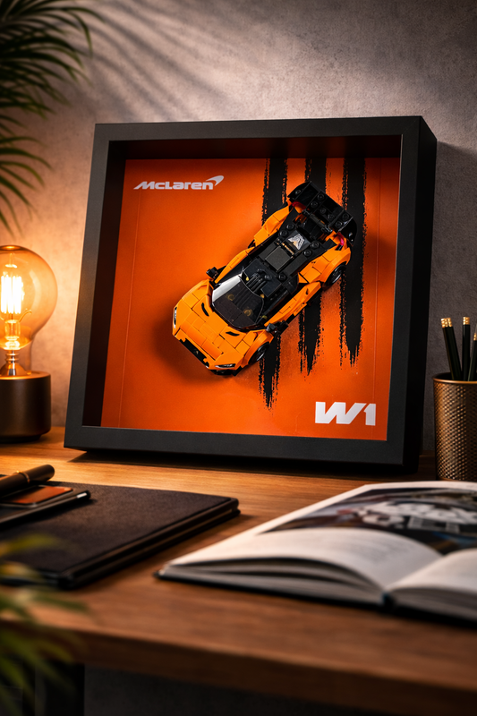 Cadre mural speed champions McLaren W1 décoration lego 