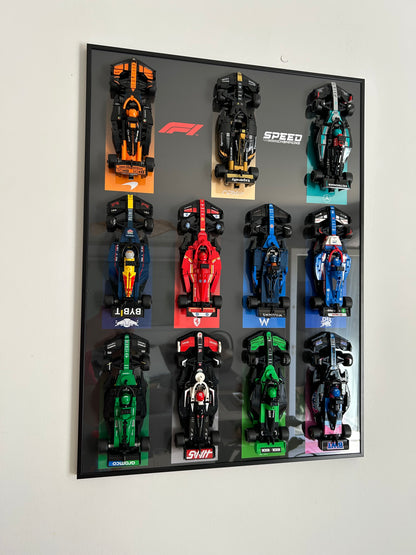 Cadre mural LEGO® Formula 1 Collection — Édition Collector 11 monoplaces + APXGP