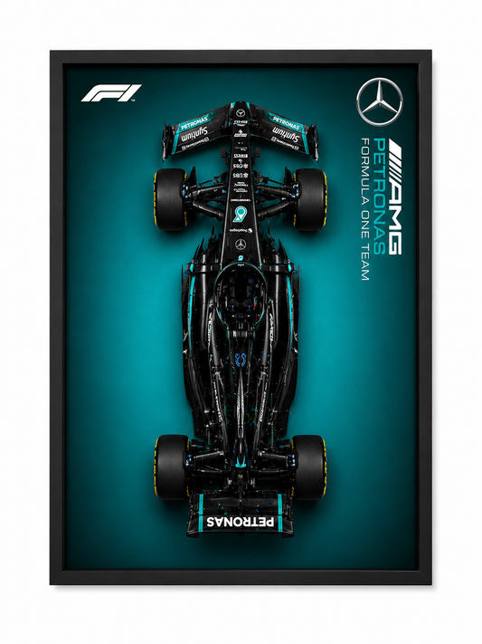 Cadre LEGO Technic Mercedes-AMG F1 W14 42171 50x70 avec monoplace exposée