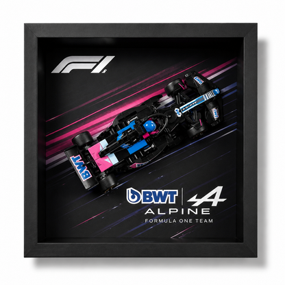 Cadre LEGO Speed Champions Alpine A524 F1 77248 25x25 avec monoplace exposée