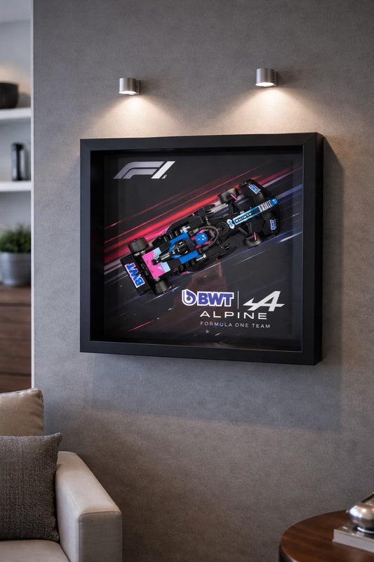 Cadre mural compatible LEGO Speed Champions Alpine Formule 1