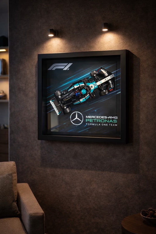 Cadre mural compatible LEGO Speed Champions Mercedes Formule 1